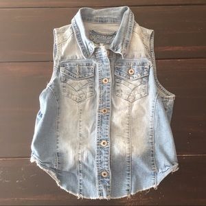 Short sleeve jean jacket